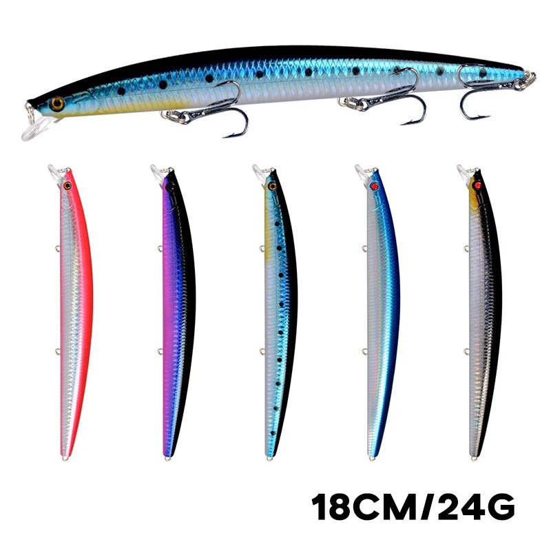 Fishing Lure Crankbait - ミノー釣りルアーレーザーハード人工餌 18 センチメートル 24 グラム 3D