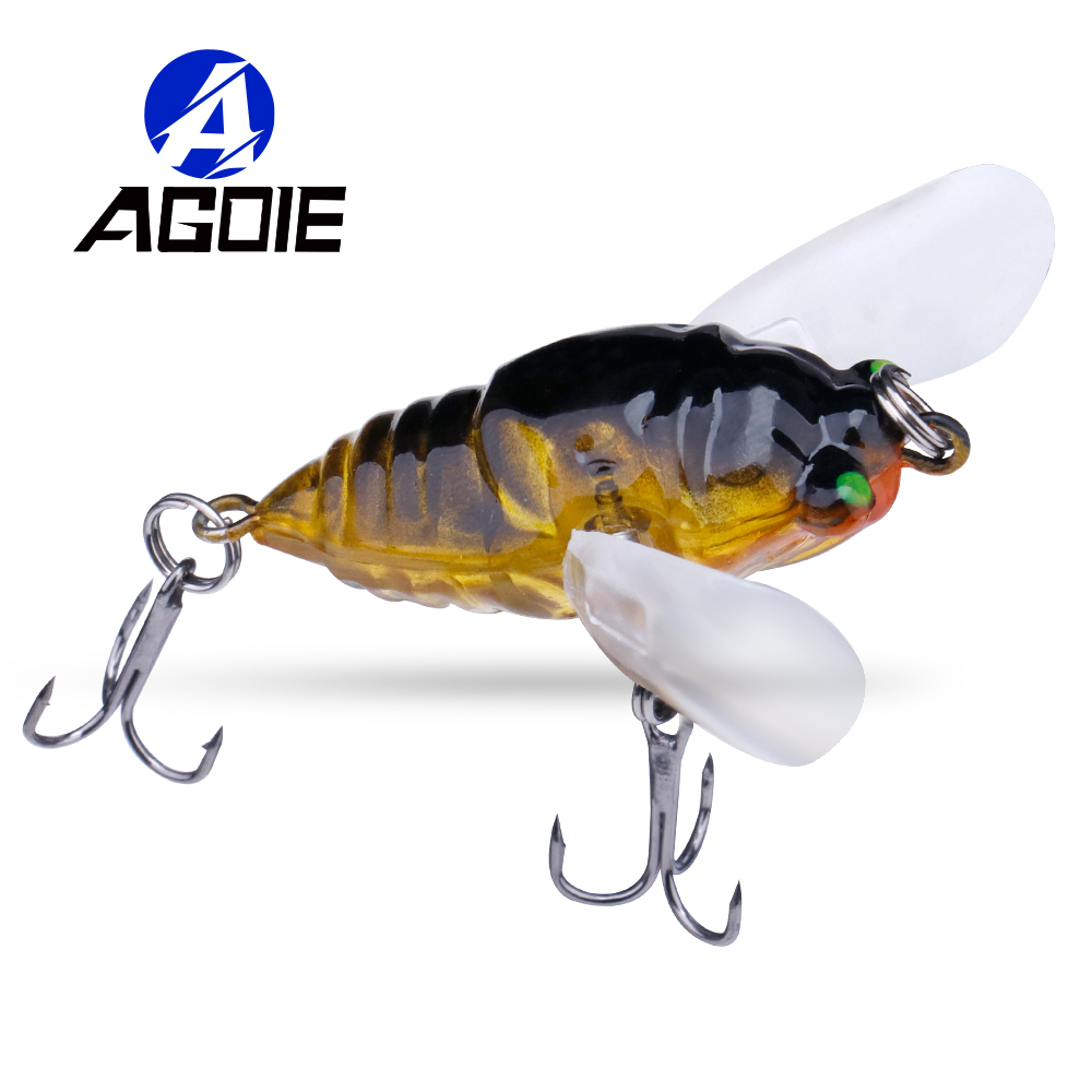 Fishing Lure Popper - アゴイ-翼のあるポッパールアー,リアルな人工餌,ピカダ,暗闇で光る,パイクやバス釣りに最適,6.5g, 5cm