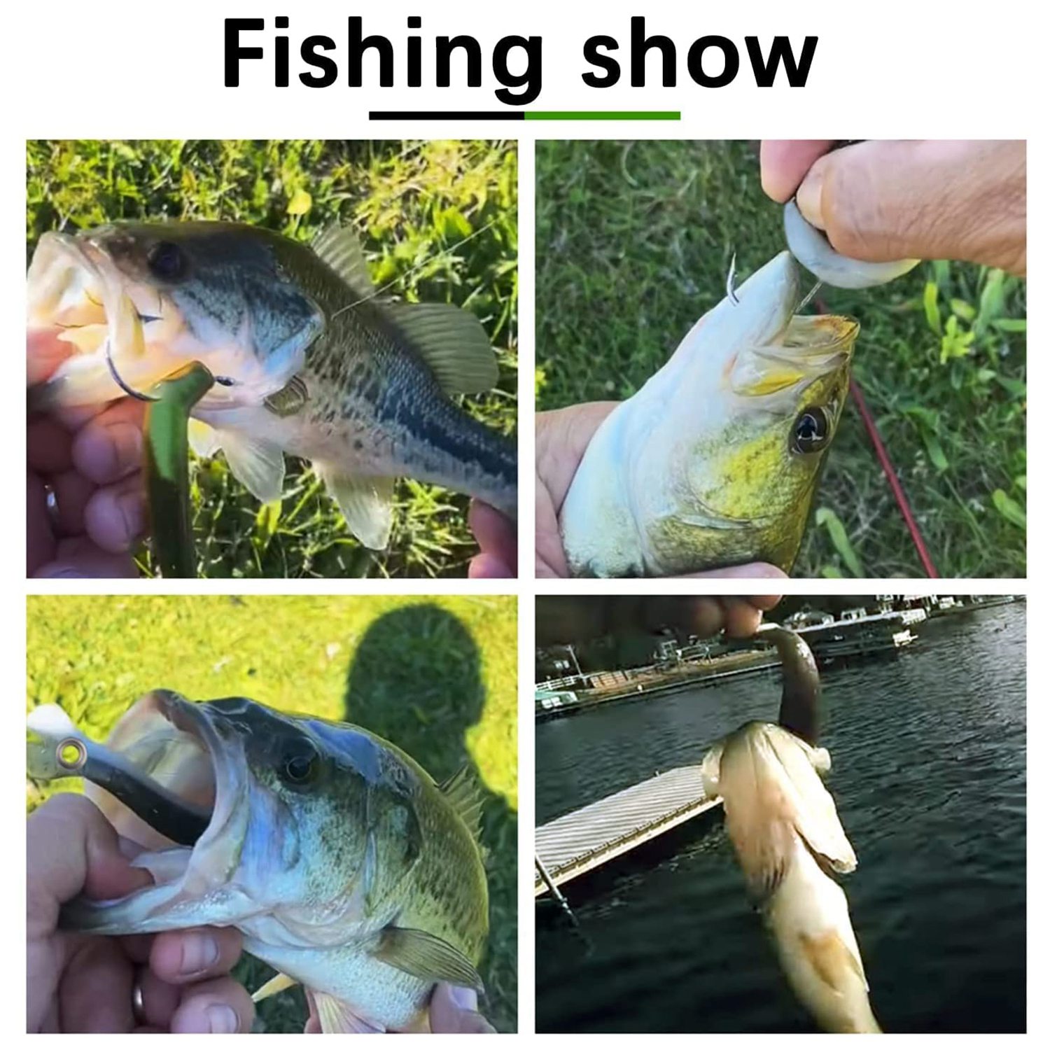 Fishing Lure Soft Plastic - 10個のソフトフィッシングルアー、釣り餌、海水&淡水用釣り餌、スローシンキングスイミングルアー-ABWY