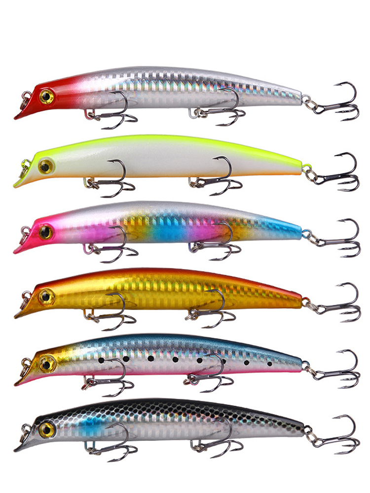 Fishing Lure Topwater - 6 個クランクベイト釣りルアー海トップウォーターポッパー表面ハード餌人工ワブラーパイクトローリング鯉釣具