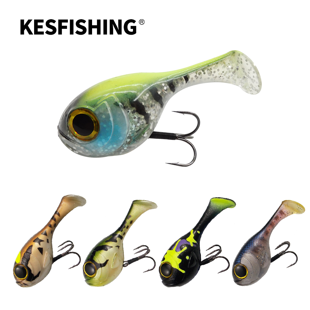 Fishing Lure Soft Plastic - KESFISHING ソフトルアーバルーンフィッシュ 82mm 最高品質のデラボール人工餌スイムベイト フック付き すべての魚用釣り道具