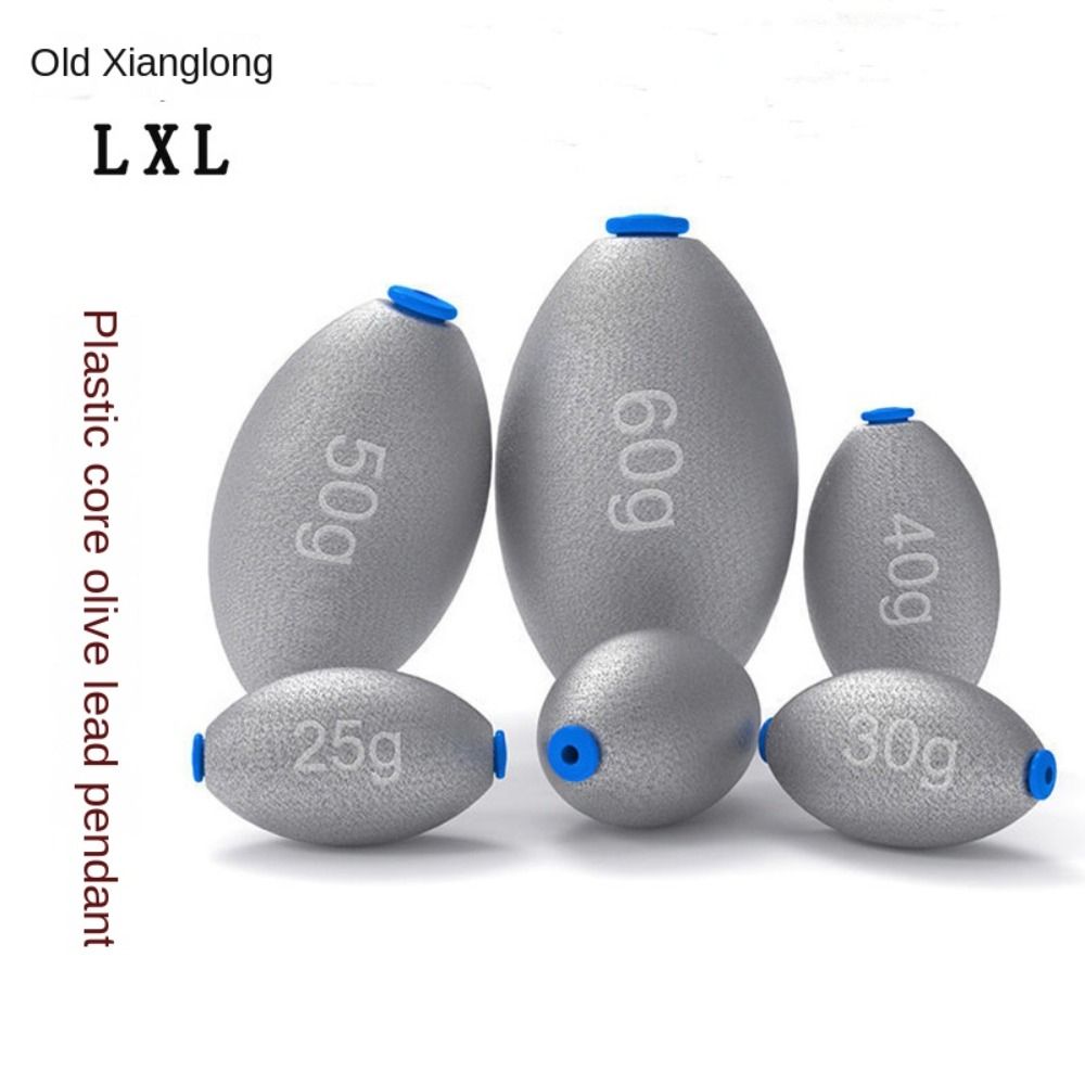 Fishing Lure Accessories - プラスチックプラグ付きオリーブ型釣りリード、中空ルアー重量、3g-40g、5個