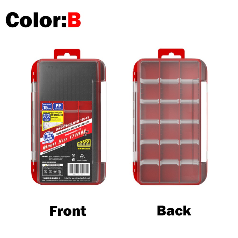 Fishing Lure Box - 釣り道具 2層式釣り針収納ボックス 釣りルアー ジグヘッドボックス スポンジアクセサリーボックス 餌収納ボックス