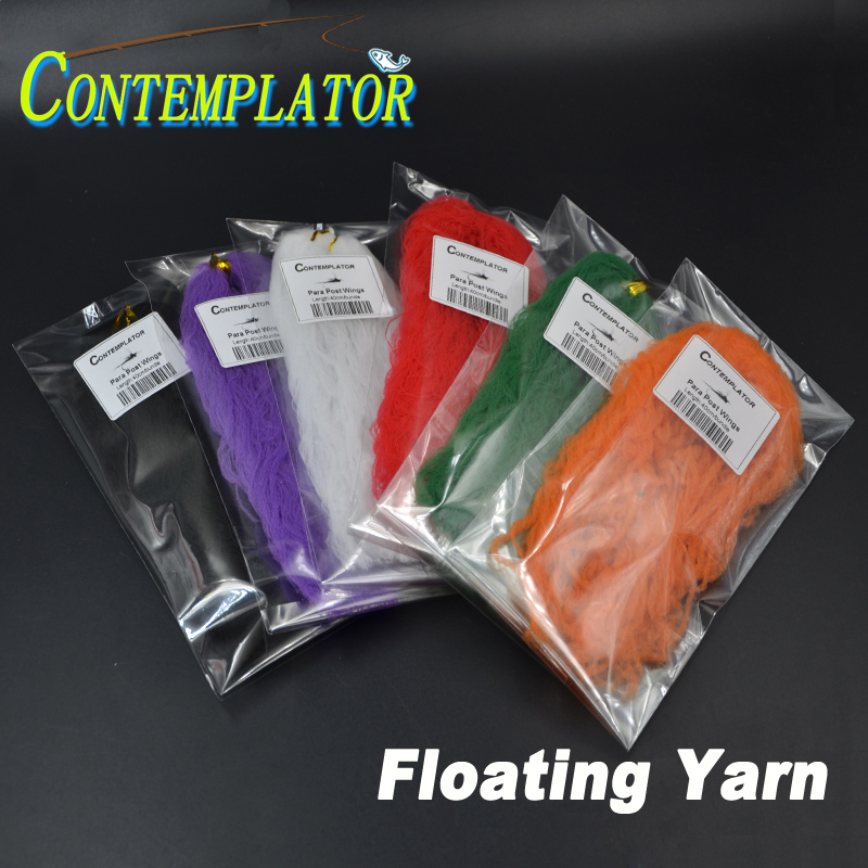 Fishing Lure Topwater - CONTEMPLATOR 7色ポリプロピレンフローティングヤーンフライタイイング合成素材 エメラージャーシャックパラシュートポストウィング用