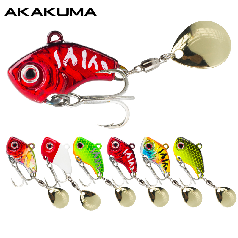 Fishing Lure Spinnerbait - 6PC 5g/7g/10g/14g/20g 回転メタルバイブシンキングフィッシングルアー 3Dアイ ハードベイト スピナー