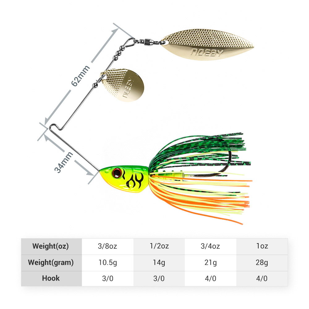Noby-スピナーベイト10.5g,14g,21g,28g, - Fishing Lure Swimbait のレビューと価格