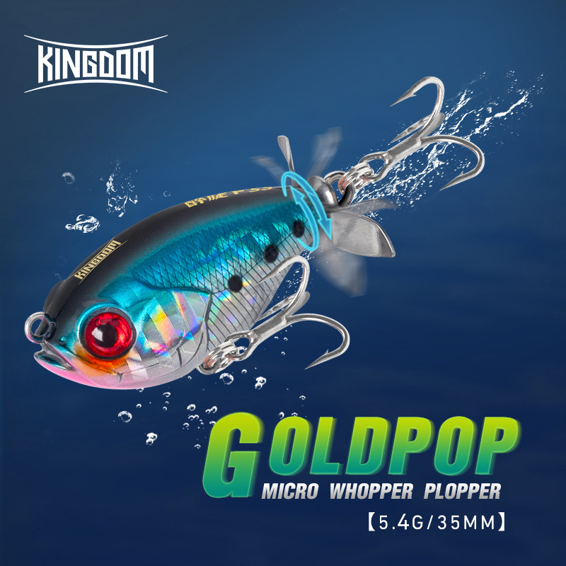 キングダムポッパールアー、プロペラ付き、マス、パイク、バス、 - Fishing Lure Popper のレビューと価格
