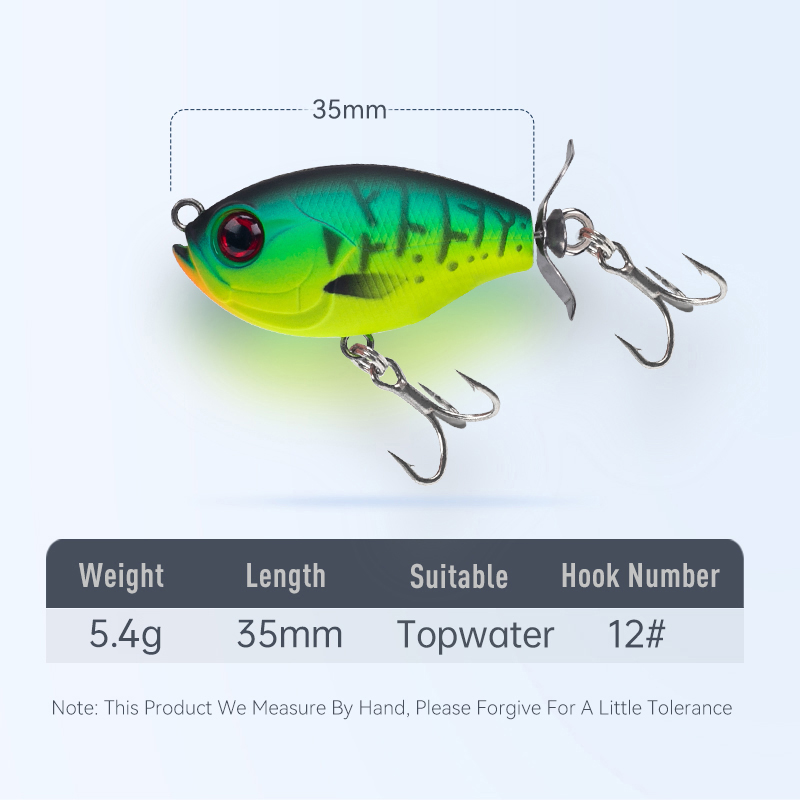 キングダムポッパールアー、プロペラ付き、マス、パイク、バス、 - Fishing Lure Popper のレビューと価格