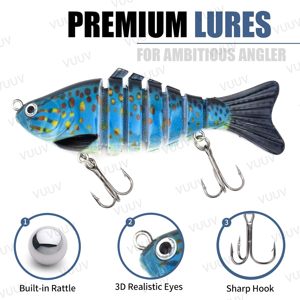 10個入り マルチジョイントスイムベイトフィッシングルアー  - Fishing Lure Swimbait のレビューと価格