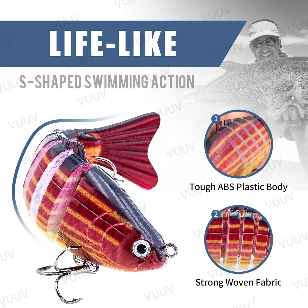 10個入り マルチジョイントスイムベイトフィッシングルアー  - Fishing Lure Swimbait のレビューと価格