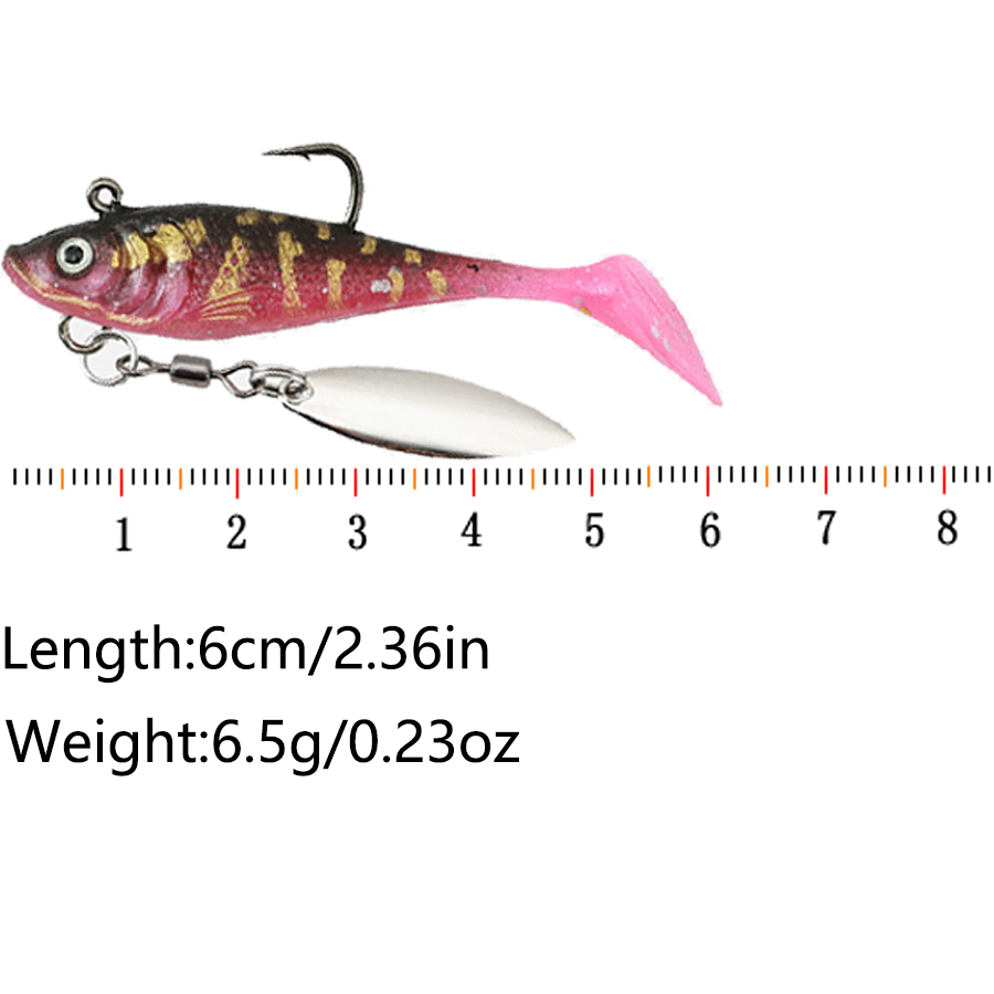 5個入り Tテール ソフトベイト 人工ワブラー トローリング - Fishing Lure Swimbait のレビューと価格