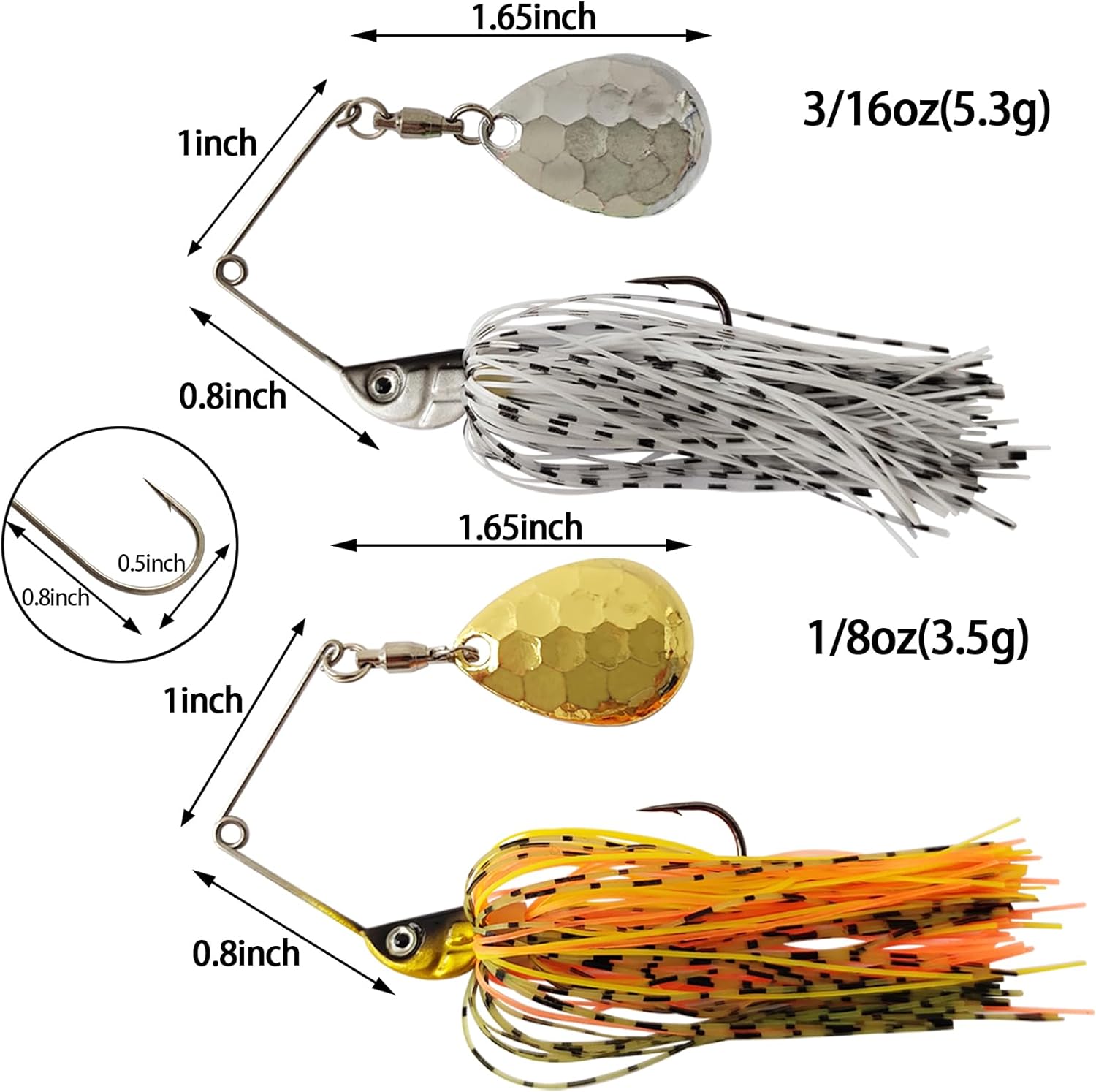 Eupheng-スピナーベイト,スプーン,ワイヤー,バスジグ - Fishing Lure Buzzbait のレビューと価格