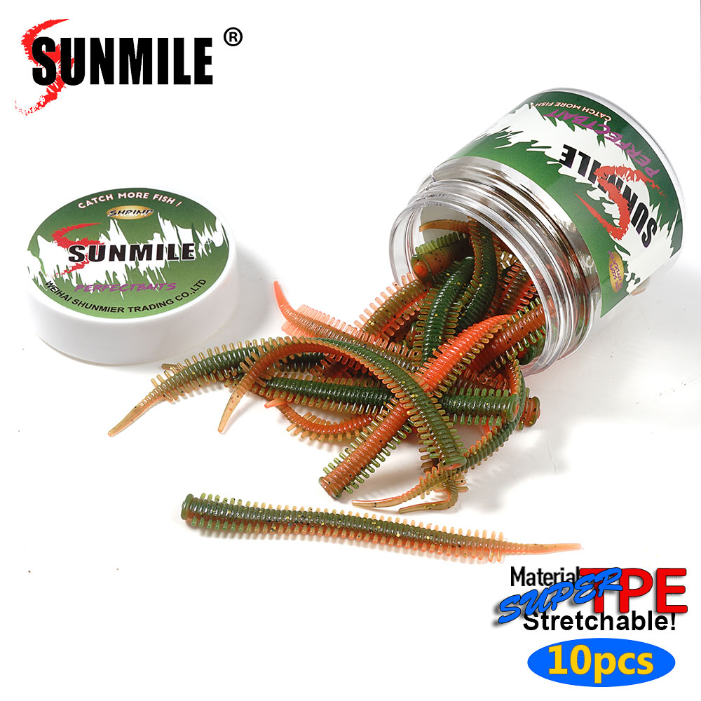 SUNMILE 10個入りサンドワームルアー 8.2cm ソ - Fishing Lure Soft Plastic のレビューと価格