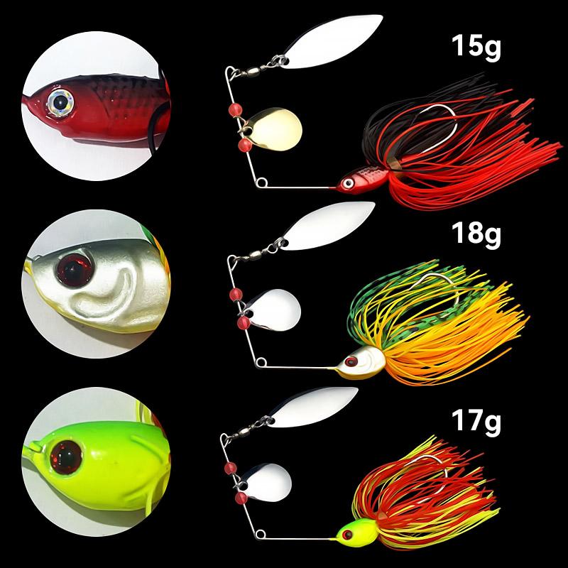 バズーカ 15 グラム 18 グラムスピナーベイト釣りルアー - Fishing Lure Spinnerbait のレビューと価格