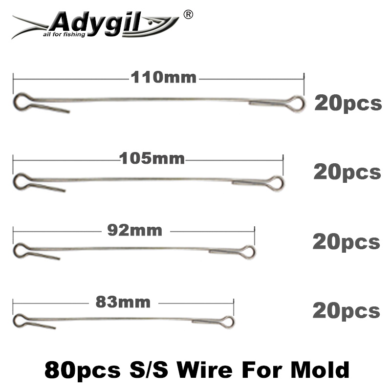Adygil diyフィッシング80pcs s/sワイヤー  - Fishing Lure Jig のレビューと価格