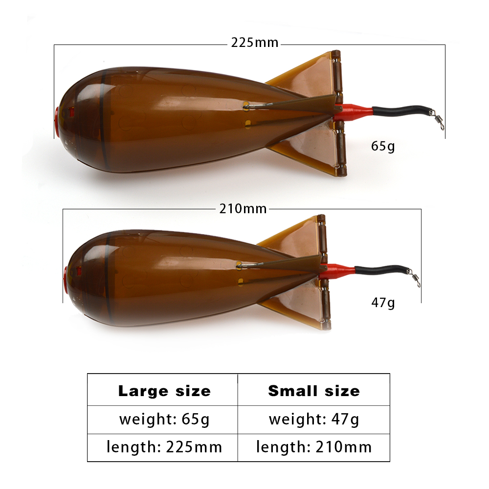TOLU 釣りロケットフィーダー大小スポッド爆弾フロートルア - Fishing Lure Topwater のレビューと価格