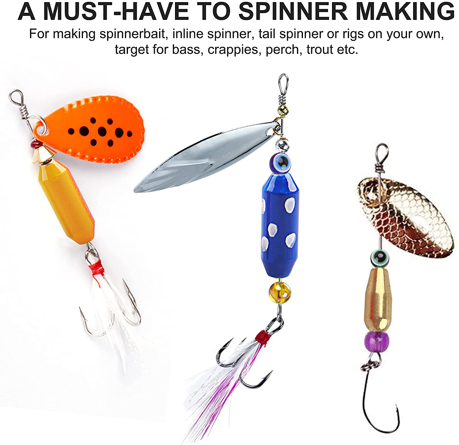 日曜大工の真ちゅう製ルアー,釣り用ウェイト,スピナーベイト用 - Fishing Lure Spinnerbait のレビューと価格