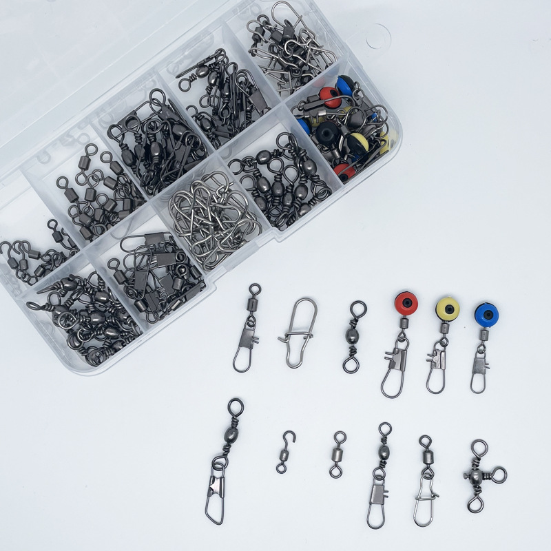 115個の釣り用スイベルコネクターキット（ボックス付き）-  - Fishing Lure Box のレビューと価格