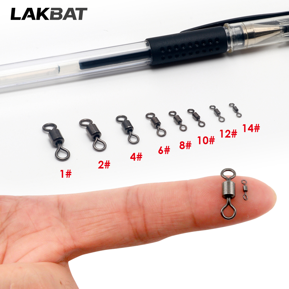 100個入り ステンレス製 釣り用スイベル ベアリング ロー - Fishing Lure Box のレビューと価格