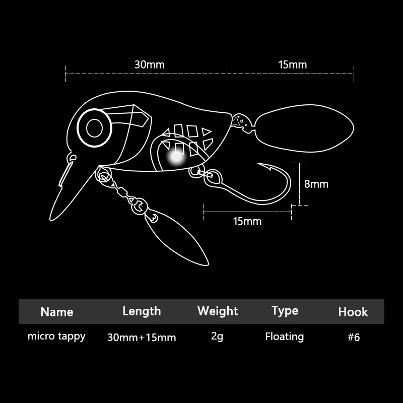 フローティングマイクロクランクベイト 30mm2g 人工表面 - Fishing Lure Crankbait のレビューと価格