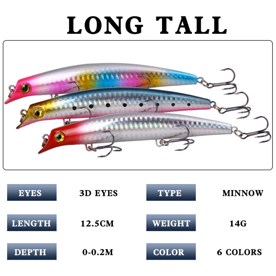 6 個クランクベイト釣りルアー海トップウォーターポッパー表面 - Fishing Lure Topwater のレビューと価格