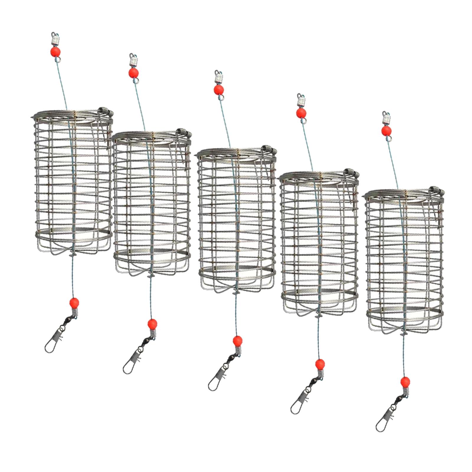 5x ソリッドフィッシングフィーダーケージトラップバスケット - Fishing Lure Topwater のレビューと価格