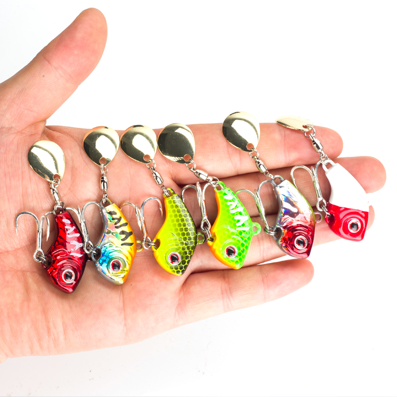 6PC 5g/7g/10g/14g/20g 回転メタルバイブ - Fishing Lure Spinnerbait のレビューと価格