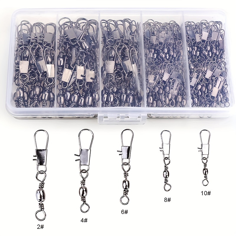 50/200個入りバレルスナップスイベル釣りアクセサリー、ボ - Fishing Lure Accessories のレビューと価格