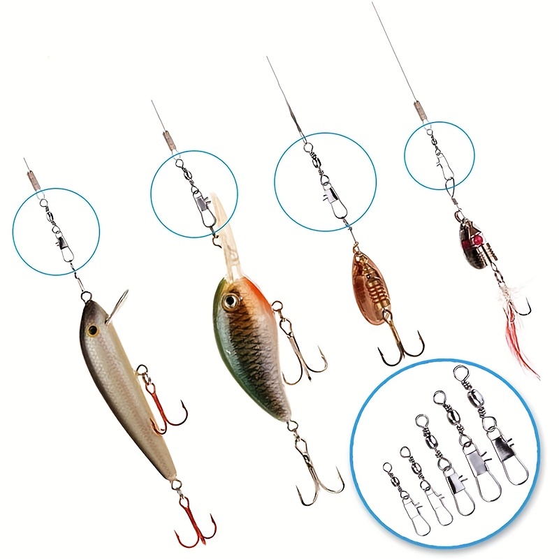 50/200個入りバレルスナップスイベル釣りアクセサリー、ボ - Fishing Lure Accessories のレビューと価格